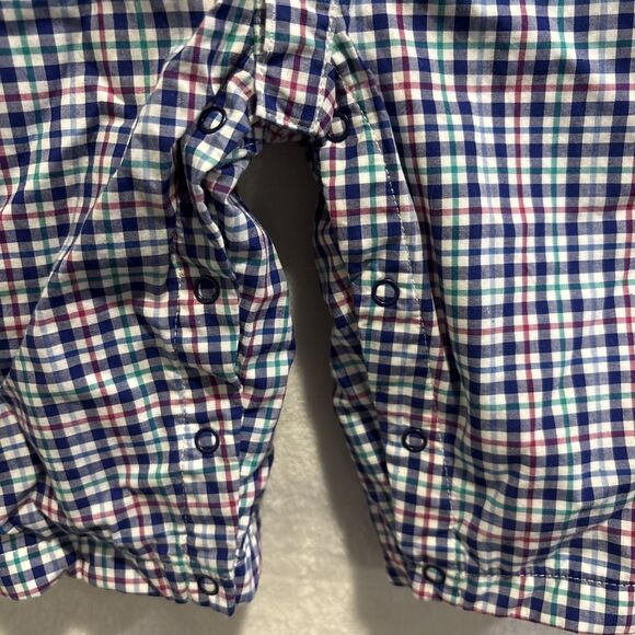 Ralph Lauren Baby Boy Coveralls Romper 6 Months Plaid Collared Lined Preppy - Picture 5 of 13